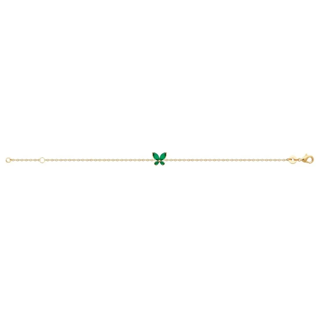 Bracelet femme fantaisie oxyde verte plaqué or Maison de la Bijouterie UW3VV4ZV