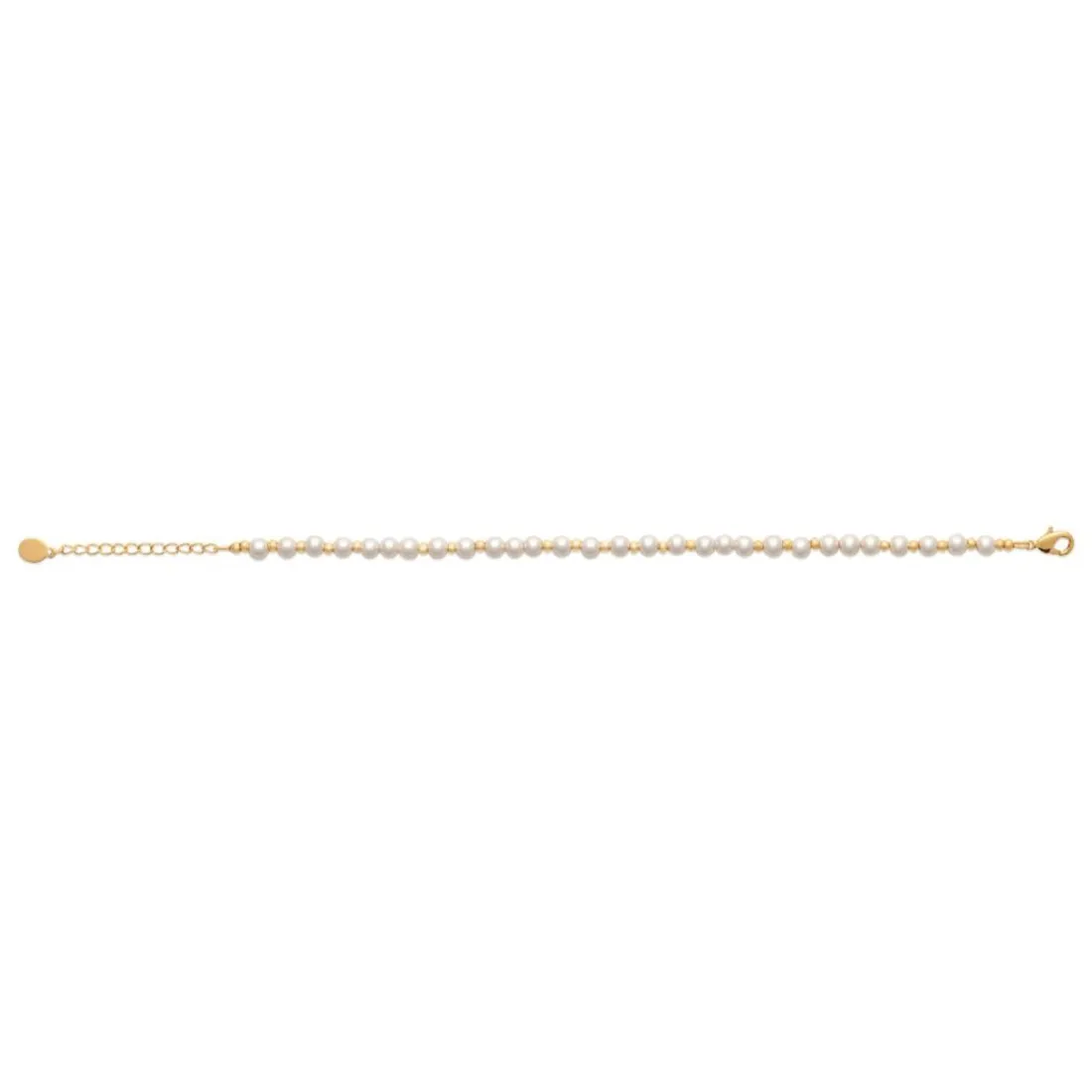 Bracelet femme fantaisie perles blanches plaqué or Maison de la Bijouterie UW3430ZV