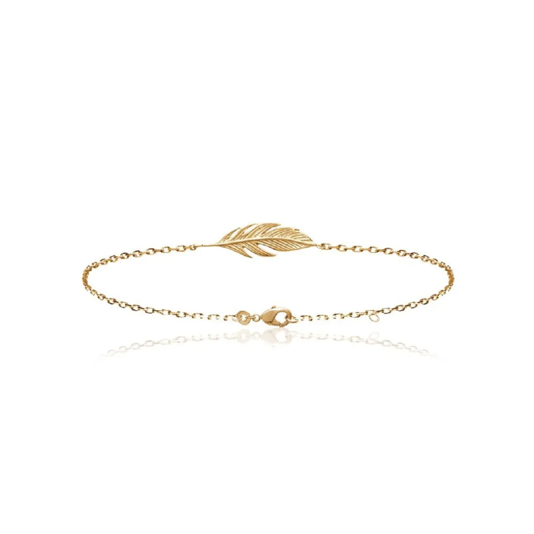 Bracelet Femme fantaisie plume plaqué or Maison de la Bijouterie UYZ353ZV