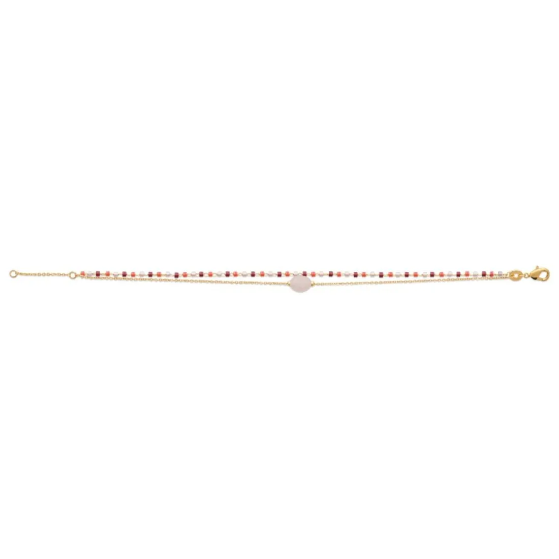 Bracelet femme fantaisie quartz rose plaqué or Maison de la Bijouterie UW3Y3WZV