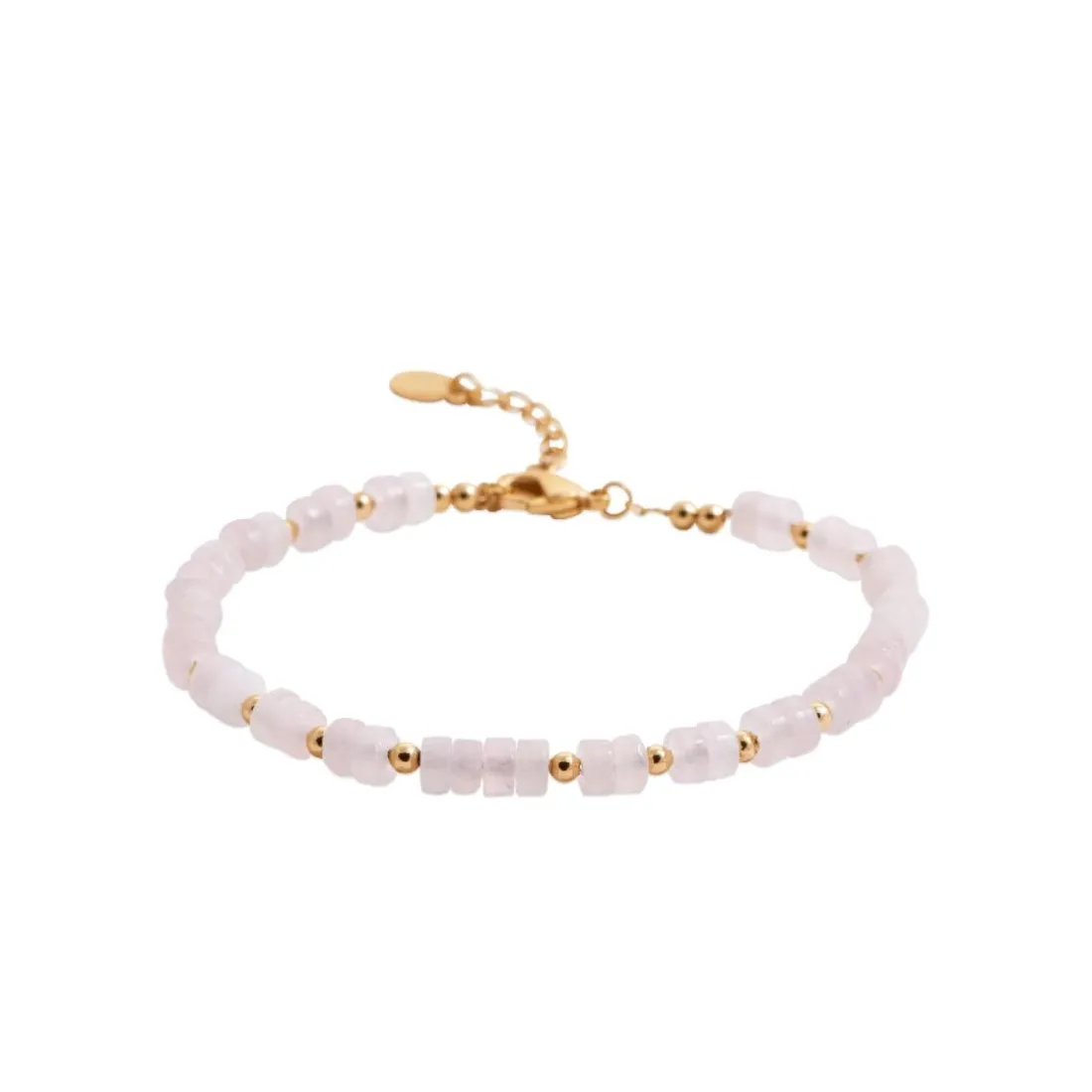 Bracelet femme fantaisie quartz rose plaqué or Maison de la Bijouterie UW34YWZV
