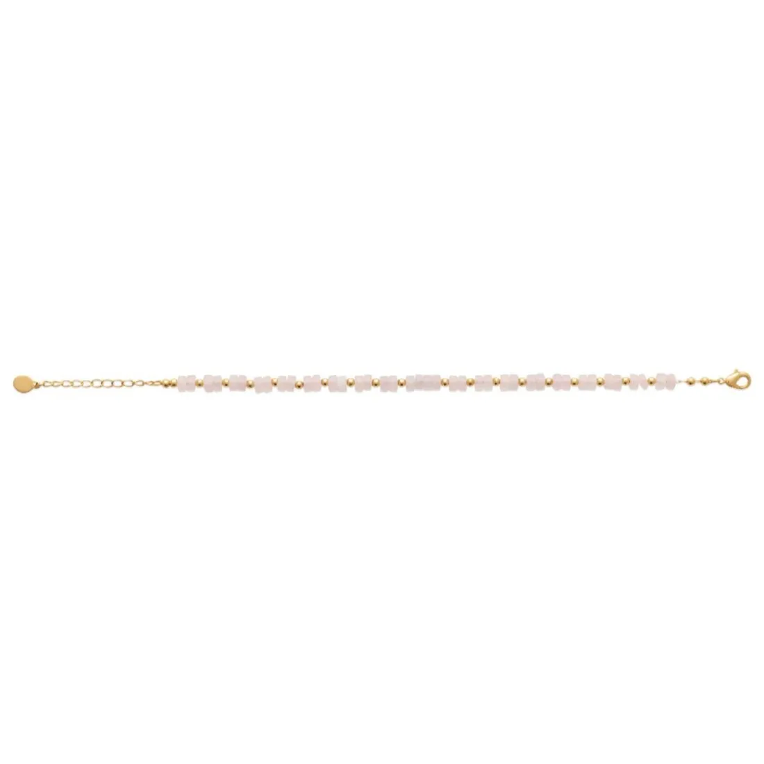 Bracelet femme fantaisie quartz rose plaqué or Maison de la Bijouterie UW34YWZV