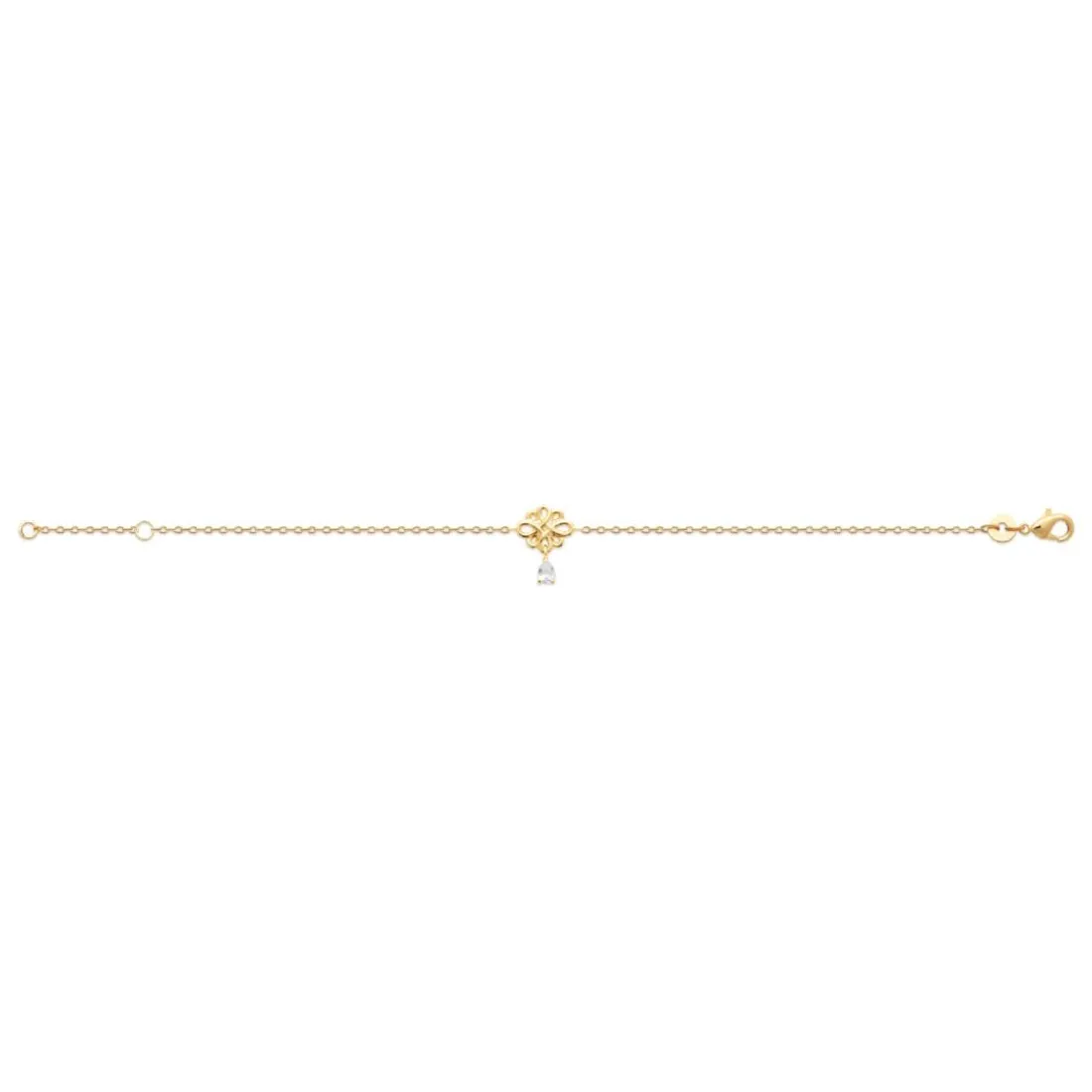 Bracelet femme fleur plaqué or Maison de la Bijouterie UW4050ZV