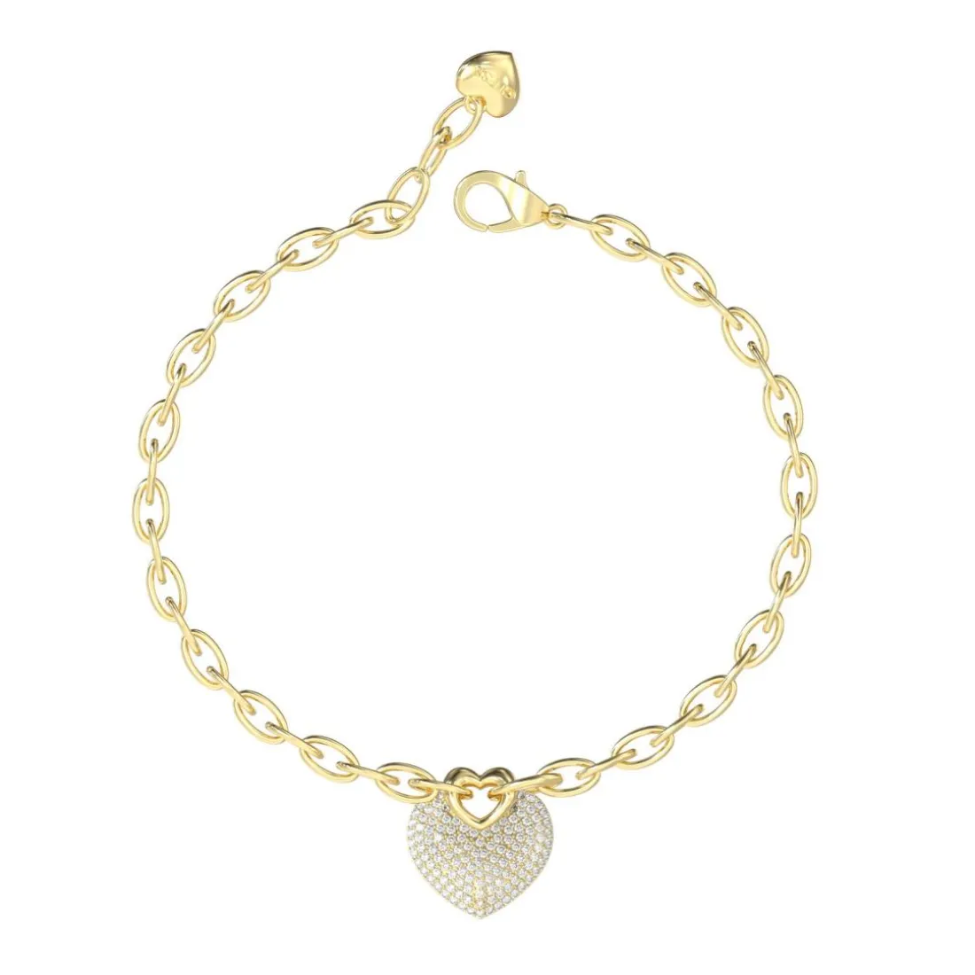 Bracelet Femme Guess Bijoux Crazy In Love JUBB05214JWYGS Acier Doré