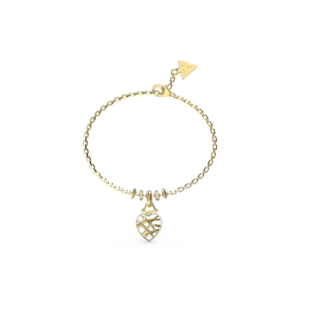 Bracelet Femme Guess Bijoux JUBB03100JWYGS - HEART CAGE Acier Doré