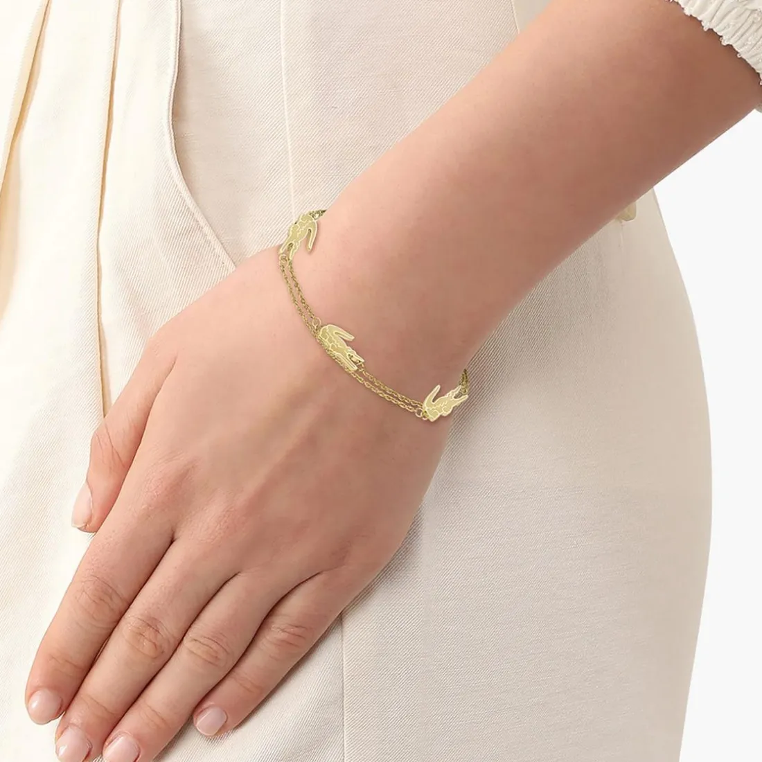 Bracelet Femme Lacoste Crocodile - 2040470 Acier Doré