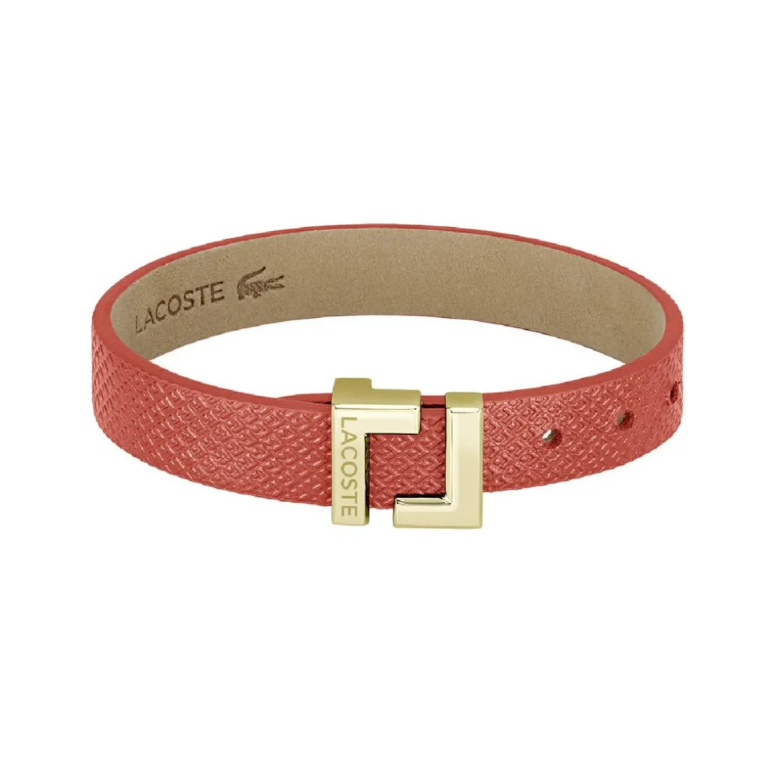 Bracelet Femme Lacoste Lura - 2040217 CUIR Doré, Orange
