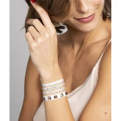 Bracelet Femme Les Interchangeables - Bracelet Pyramide 8 Bleu Clair