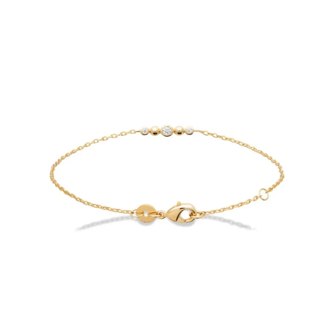 Bracelet femme oxyde de zirconium plaqué or Maison de la Bijouterie UW3W40ZV