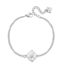 Bracelet Femme Pixies Bijoux - PBM0023-2PRL Acier Blanc