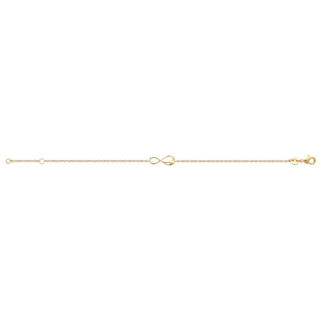 Bracelet femme plaqué or infinity serti clos Maison de la Bijouterie UW3UUWZV