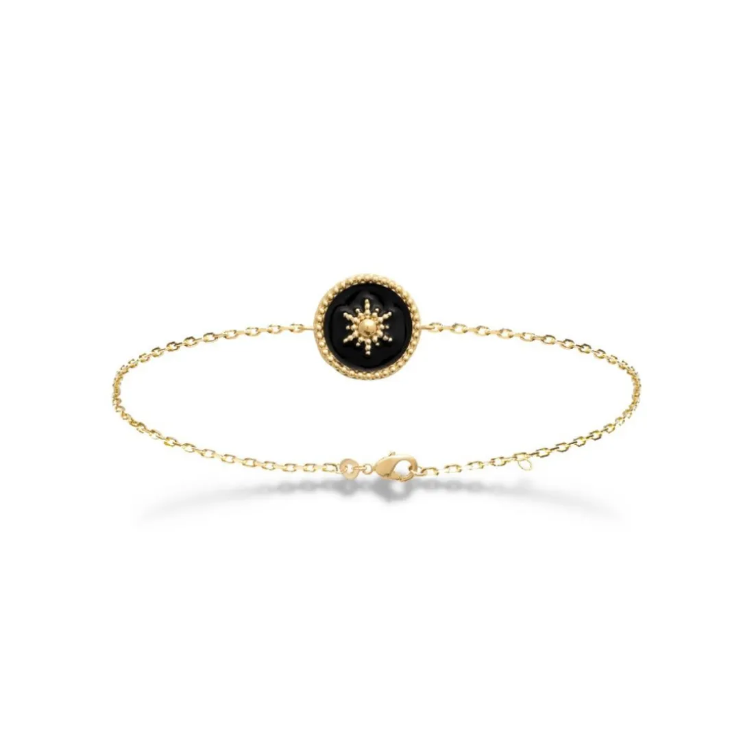 Bracelet femme plaqué or laque noir - UYZ6W3ZV