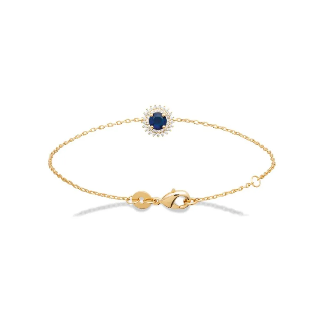 Bracelet femme plaqué or oxyde et pierre bleue Maison de la Bijouterie UW3UVZZV