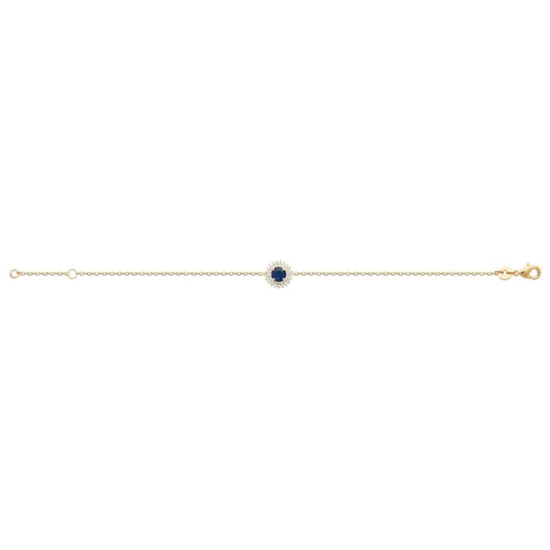 Bracelet femme plaqué or oxyde et pierre bleue Maison de la Bijouterie UW3UVZZV