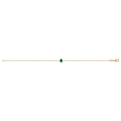 Bracelet femme plaqué or oxyde verte Maison de la Bijouterie UW3UW6ZV