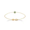 Bracelet femme plaqué or oxyde et pierre verte Maison de la Bijouterie UW3UV4ZV