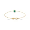 Bracelet femme plaqué or oxyde et pierre verte Maison de la Bijouterie UW3UVYZV