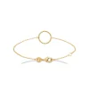 Bracelet femme plaqué or pendentif rond Maison de la Bijouterie UYZW36ZV