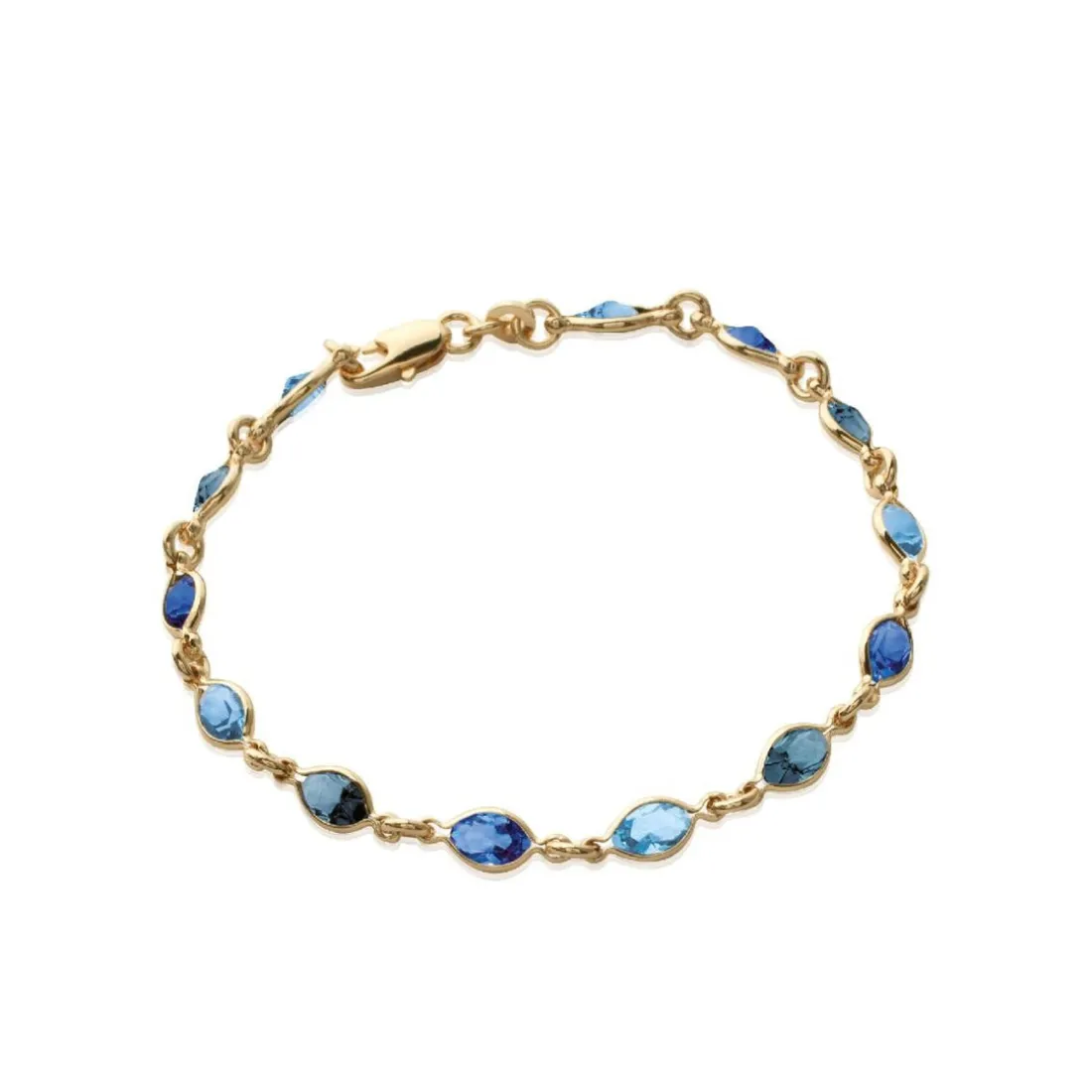 Bracelet Femmeplaqué or pierres bleues cristal Maison de la Bijouterie YVV0VZZV