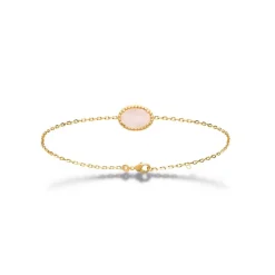 Bracelet femme plaqué or quartz rose - UW3ZY6ZV