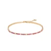 Bracelet femme plaqué or teinté serti griffe - UW3YV0ZV