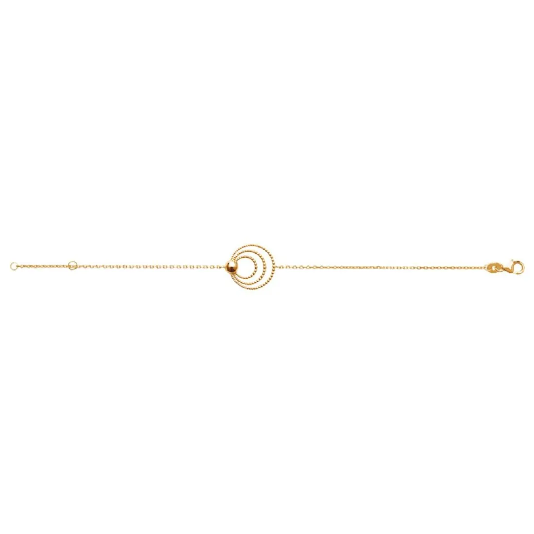 Bracelet femme plaqué or triple rond Maison de la Bijouterie UYZ6Y6ZV