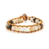 Bracelet Femme Sloya Amazonite et cuir