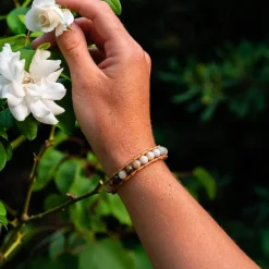 Bracelet Femme Sloya Amazonite et cuir