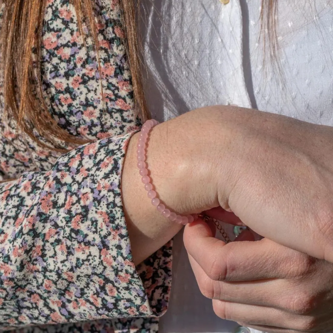Bracelet Femme Sloya Serena en pierres Quartz Rose