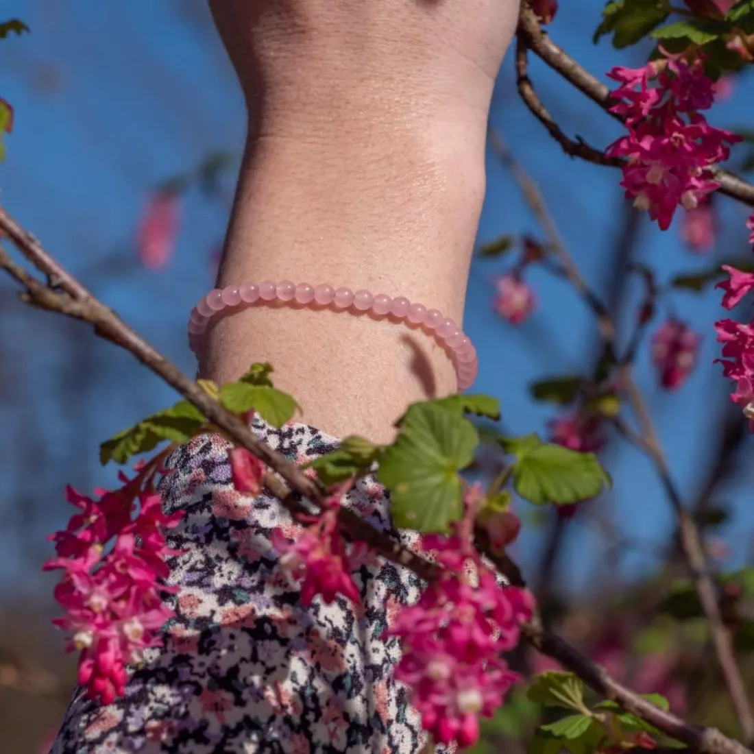 Bracelet Femme Sloya Serena en pierres Quartz Rose