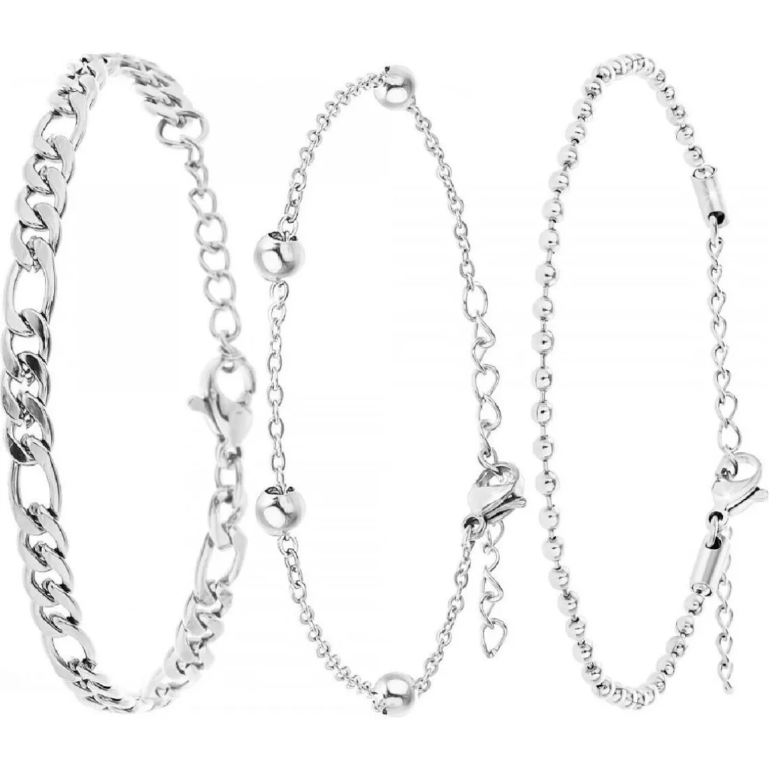 Bracelet Femme So Charm - B2371-ARGENT+B2384-ARGENT+B2386-ARGENT - Bracelets Mode Argentés