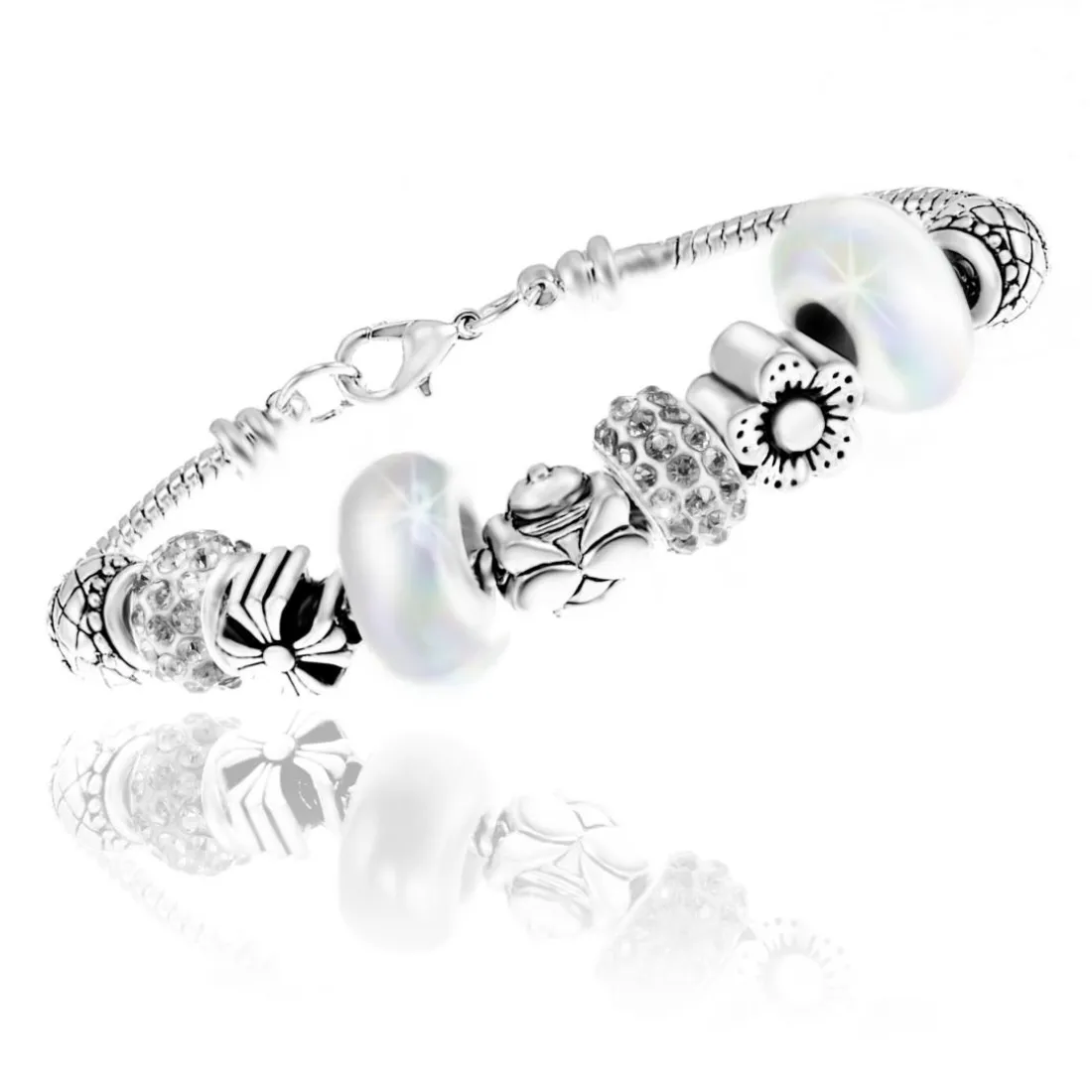 Bracelet Femme So Charm - B1144-BLANC - Bracelet Perle Blanc