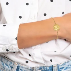 Bracelet Femme So Charm - B2980-DORE - Bracelet Médaille Dorée