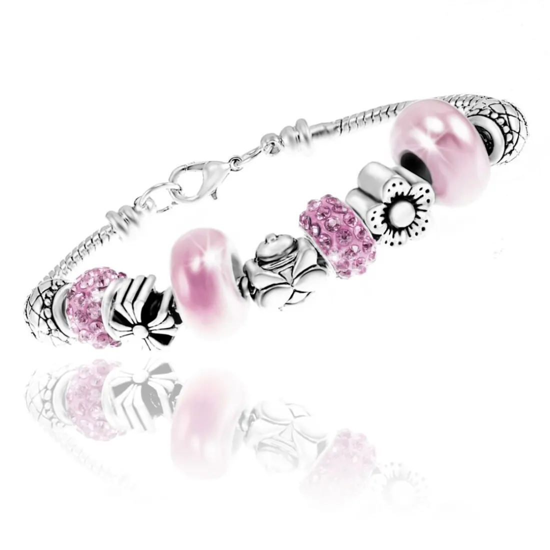 Bracelet Femme So Charm - B1144-ROSE - Bracelet Perle Rose