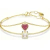 Bracelet Femme Swarovski Chroma Softb Heart - 5683835 rouge,doré