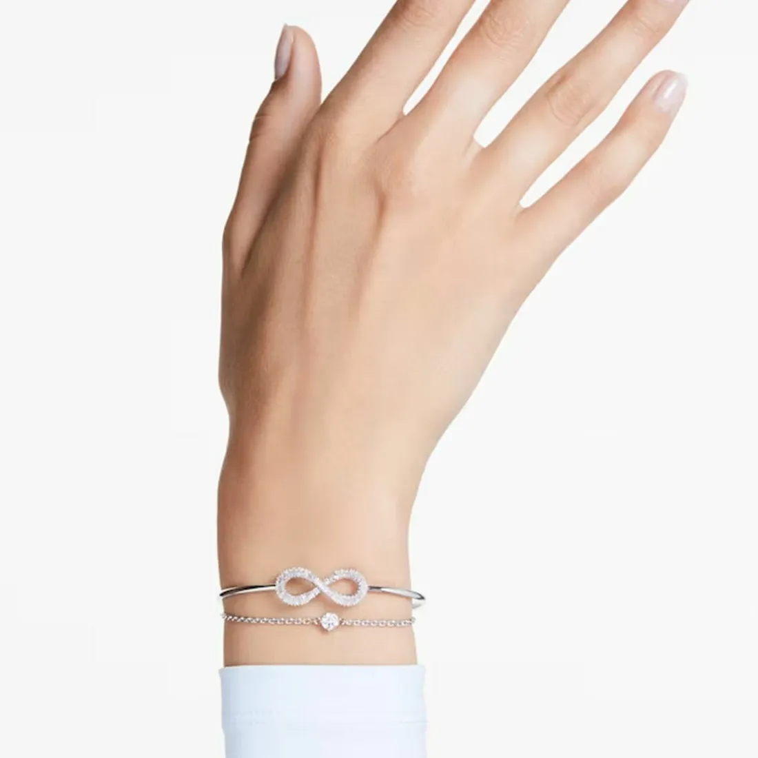 Bracelet Femme Swarovski Hyperbola Soft - 5684049 blanc,argent