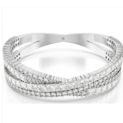 Bracelet Femme Swarovski Hyperbola Cuff L - 568026 blanc,argent
