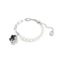 Bracelet Femme Swarovski Swan - 5705720 Métal Rhodié Noir
