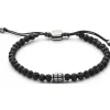 Bracelet Fossil JF02887040 - VINTAGE CASUAL PIERRES GEMMES NOIRES Homme