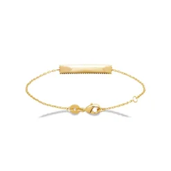 Bracelet gourmette femme plaque à graver plaqué or Maison de la Bijouterie UYY0Y5ZV