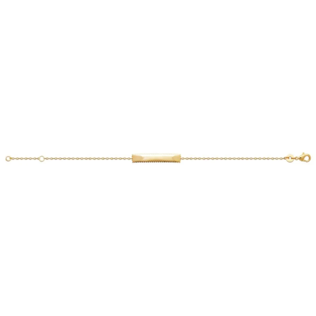Bracelet gourmette femme plaque à graver plaqué or Maison de la Bijouterie UYY0Y5ZV