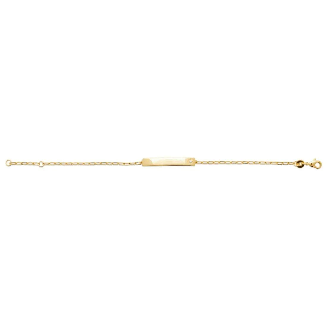 Bracelet gourmette femme plaque à graver plaqué or Maison de la Bijouterie UYY0Y6ZV