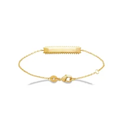 Bracelet gourmette femme plaque à graver plaqué or Maison de la Bijouterie UYY0Y4ZV