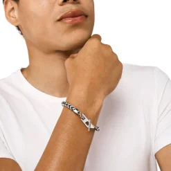 Bracelet Homme Diesel Bijoux Chain Bracelet - DX1540040 Acier inoxydable Argent