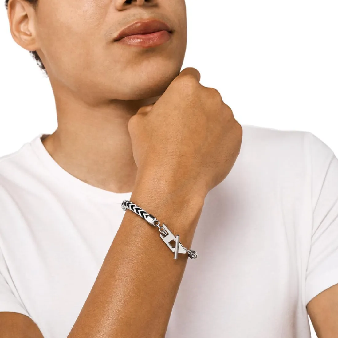 Bracelet Homme Diesel Bijoux Chain Bracelet - DX1540040 Acier inoxydable Argent