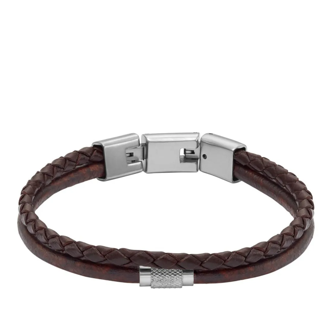 Bracelet Homme Fossil Bijoux - JF04702040 - Cuir,Acier Marron