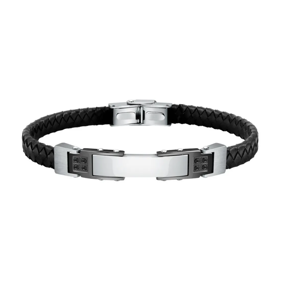 Bracelet Homme Morellato Bijoux SQH31 - Cuir Noir