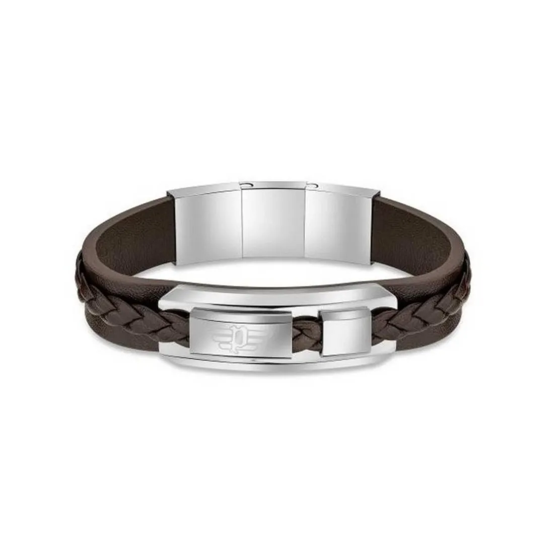 Bracelet Homme Police Bijoux - VALORIOUS Cuir Marron