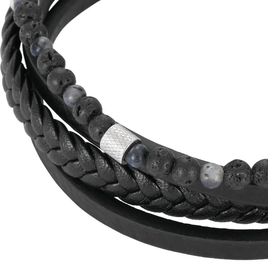 Bracelet Homme Redskins Bijoux - 285824 Cuir Noir