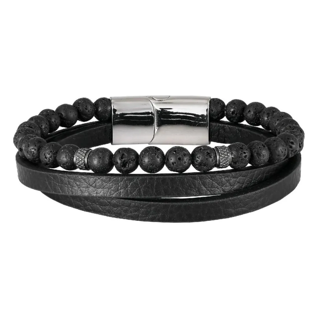 Bracelet Homme Redskins Bijoux - 285822 Cuir Noir